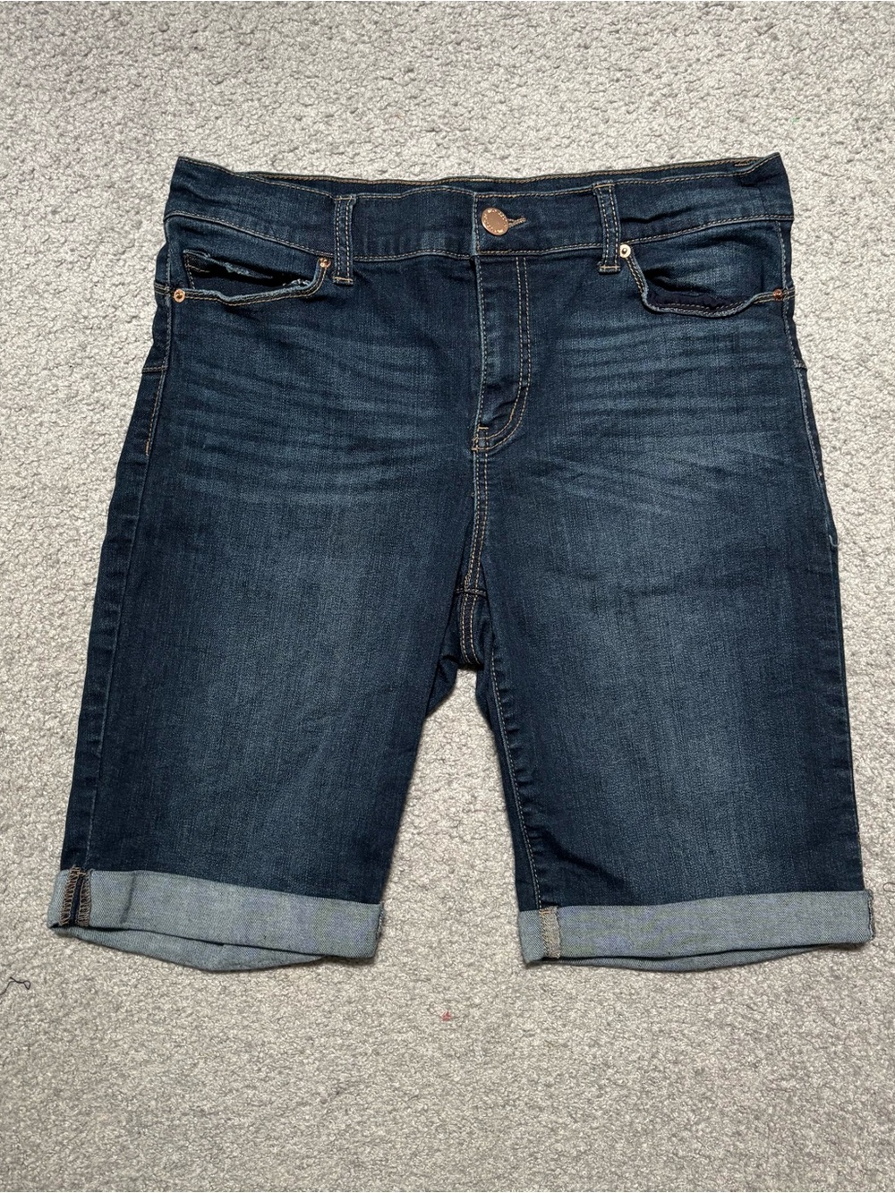 Juicy Couture Denim Cuffed Bermuda Shorts